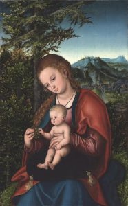 Madonna and Child in a Landscape painting