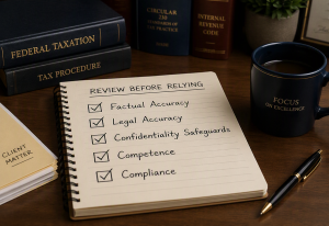 AI Responsible Use Check List